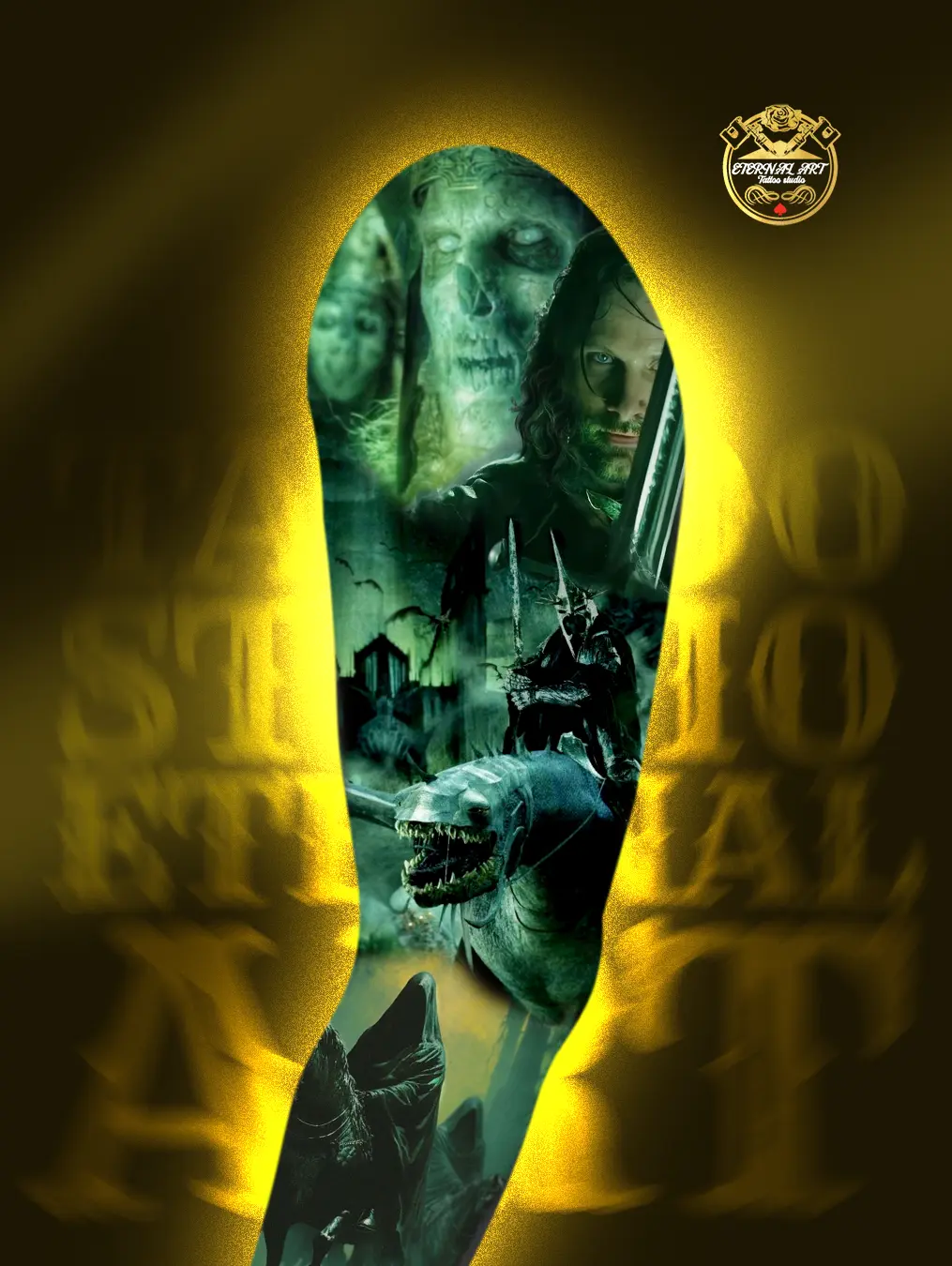 Tattoo skica Gospodar prstenova (The Lord of the Rings) - Originalni dizajn Eternal Art Lešnica